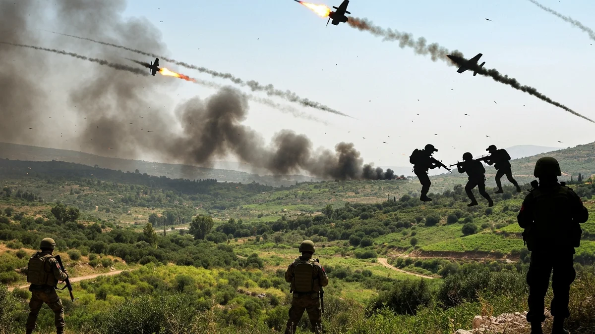 Doğu Lübnan'da İsrail İhlali Sırasında Hava Savunma Ateşi