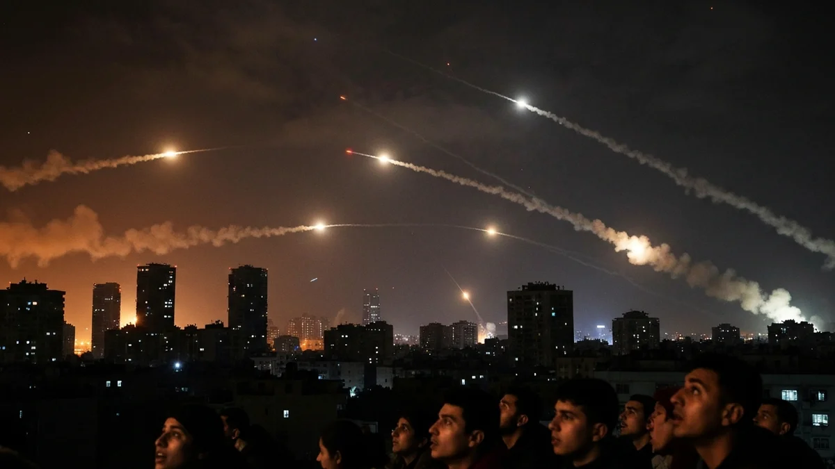 İsrail Üzerinde İran Füzeleri Görüldü