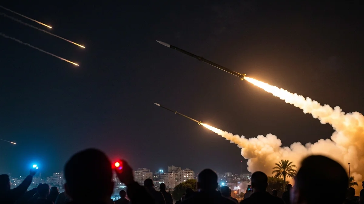 İsrail Üzerinde İran Roketleri İndirilirken Sirenler Çaldı