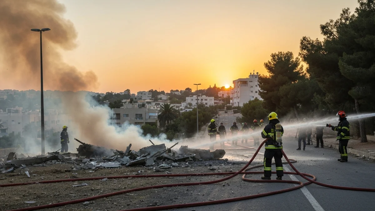 İsrail'de İran Füzesine Ait Kalıntılar Yangın Çıkardı