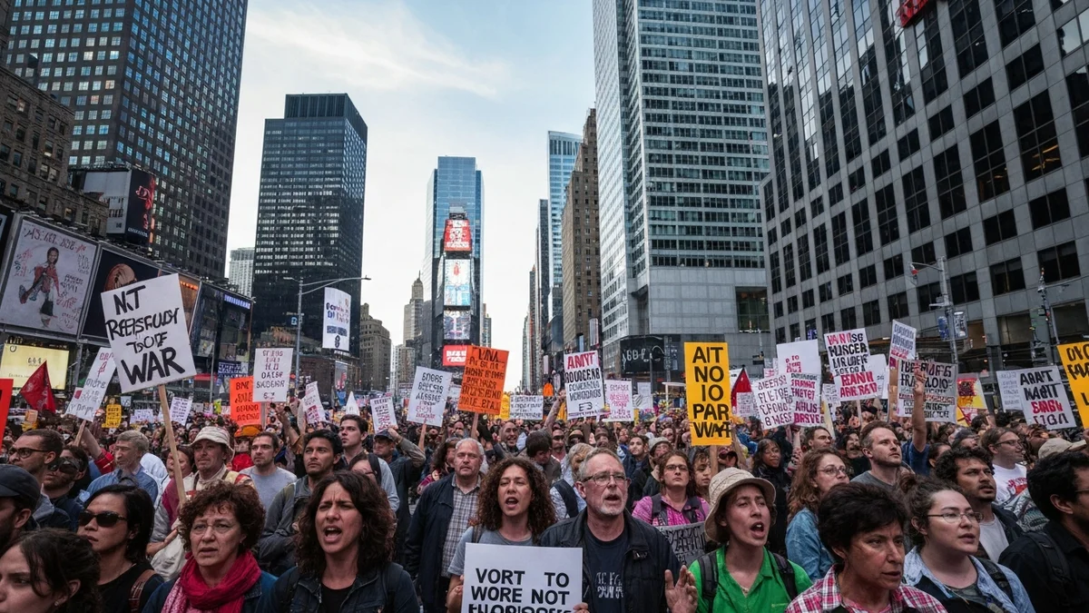 New York'ta İran'a Yönelik Saldırılara Protesto
