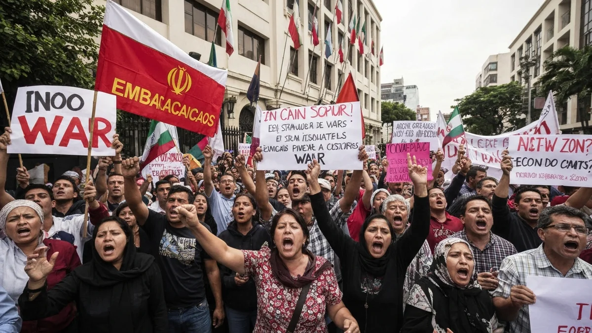 Venezuela'da İran'a Yönelik Savaş Protesto Edildi