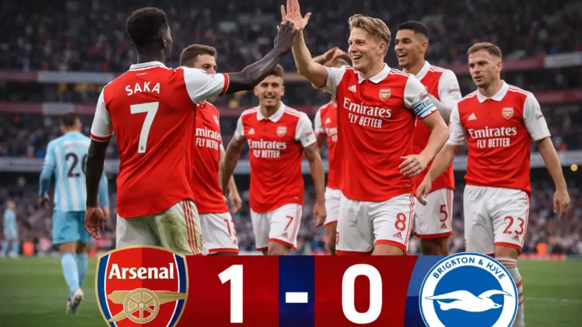 Brighton ile Arsenal karşı karşıya: Saka erken gol attı